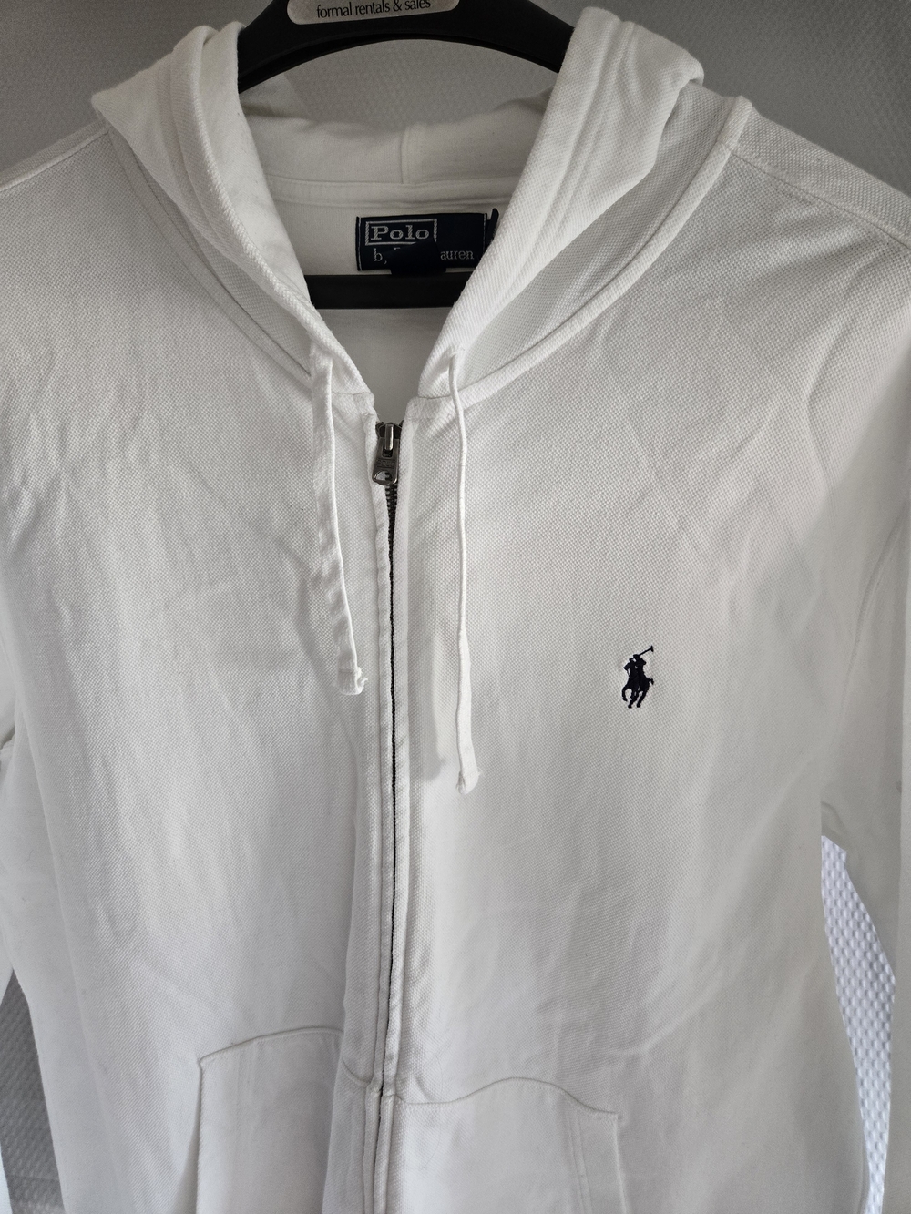 Polo by Ralph Lauren White Full Zip Hoodie Jacket XL